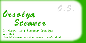 orsolya stemmer business card